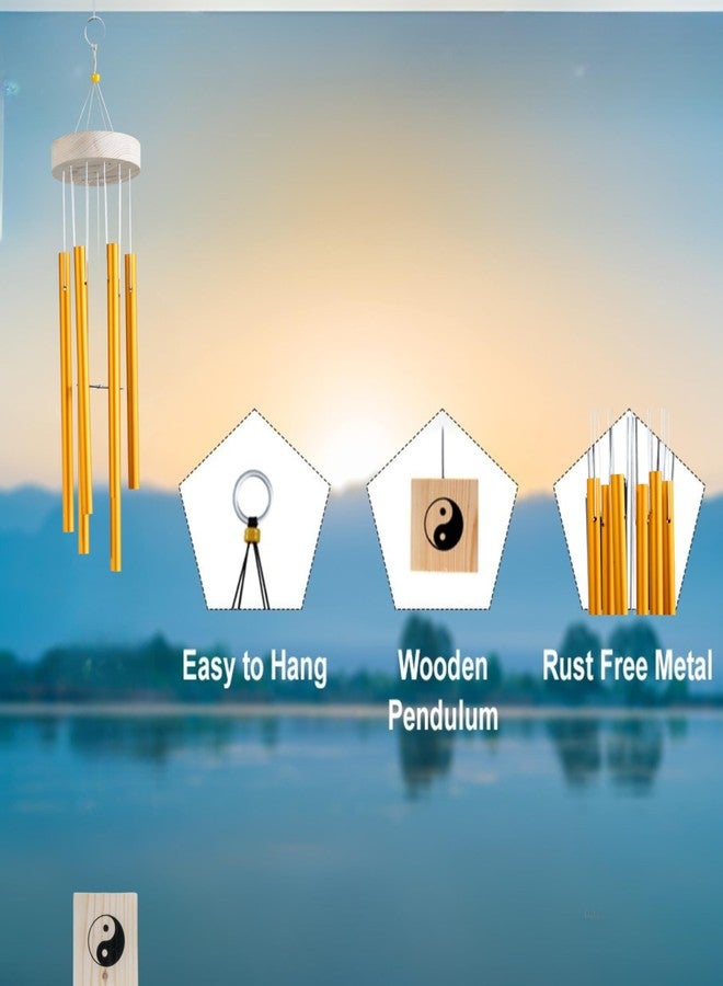 ARM nest Wind Chime | Wind Chimes for Balcony | Wind Chimes for Home Positive Energy (Gold) - Image 2